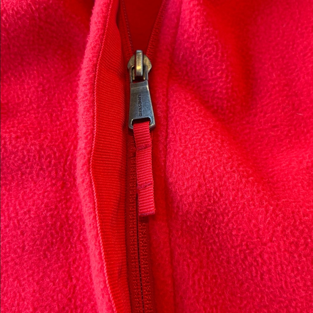 Lands’ End Zippered Fleece Hoodie in Orange Red Size 2X - Picture 5 of 7